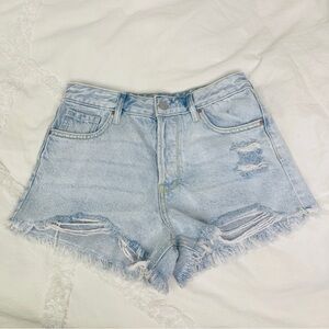 PacSun Distressed Light blue Denim Jean Small Shorts